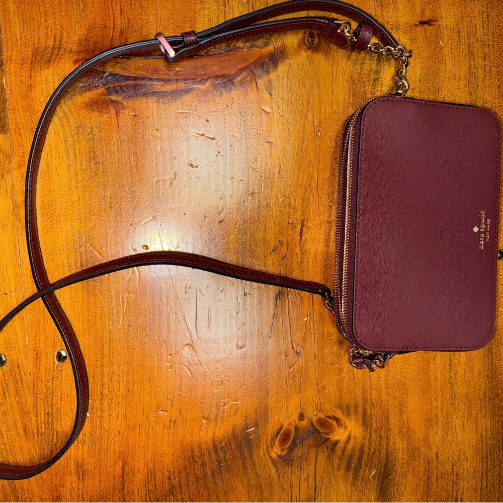 NWOT RARE Kate Spade Floral Pup Cherrywood Crossbody Bag ๐ - Picture 8 of 14
